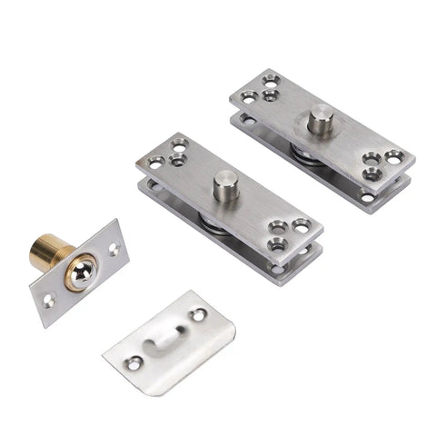 Concealed Stainless Steel Pivot Door Hinge for Wood Doors and Hidden Bookcases Heavy Duty 360 Degree Rotation With Ball Bearing System