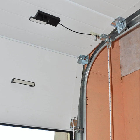Beefed Up Heavy Duty 12 Inch Radius Horizontal Garage Door Tracks Pair For 7 Foot High Doors, 2 Inch Roller System Track Set, installed