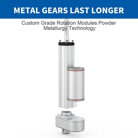Built Tough Heavy Duty Electric Linear Actuator 12V With 5.9 Inch Stroke 220 Lb Load, Copper Core Gear And Powder Metallurgy Construction
