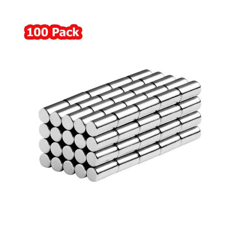 Go To Tiny Cylinder Rod Magnets 3x6mm Neodymium Rare Earth Magnets 1/8x1/4 Inch With Strong Pull 100 Pack