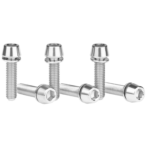 Titanium M5x20mm With Washer Allen Hex Tapered Bolts For Bicycle Stem Pack Of 6 Wanyifa Grade 5 6AL4V Titanium Alloy Fasteners