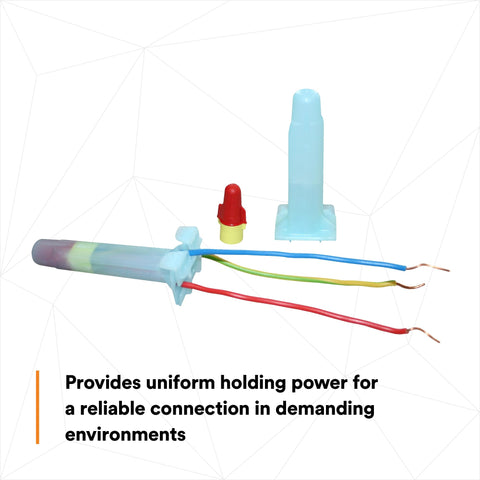 Amazon 3M Direct Bury Splice Kit DBR/Y-6 with blue plastic tubes and red, blue, yellow wires
