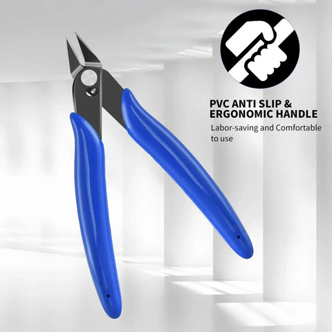 Detailed view of 5 Inch Micro Flush Cutter 2 Pack Spring Loaded Wire Cutters For Jewelry Making Electronics And Model Craft Pro Grade Precision Pliers For Soft Copper Wire Floral Heating Wire And 3D Printing