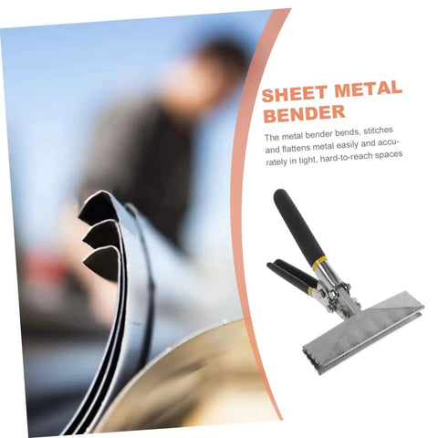 Manual Hand Seamers Tool For Flattening And Bending Metal Sheets And Keels with ergonomic handles shown next to a bending seam