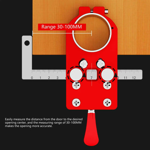Stainless Steel Hinge Drilling Jig For 35mm Cup Hinges With Ball Bearing Guide For Smooth Pro Grade Cabinet Assembly