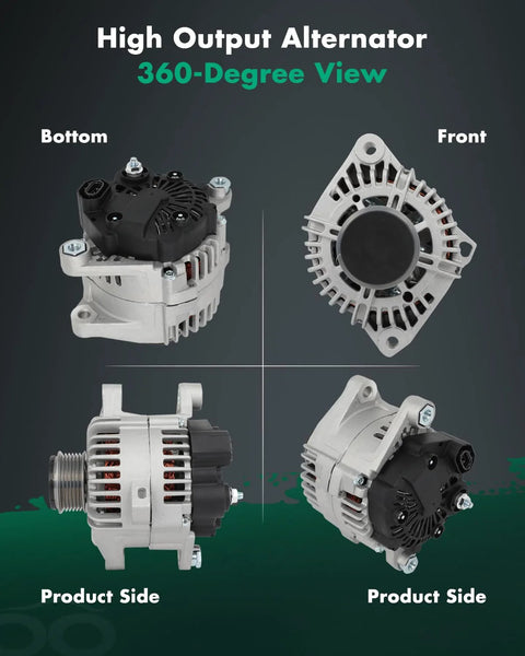 Alternator Replacement For Hyundai Sonata 2006 2010 And Kia Forte 2010 2013 Forte Koup Forte5 Magentis Rondo 12V 110Amp CW Pulley OE 11189 360-degree view