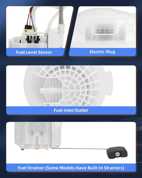 Components of Electric Fuel Pump Assembly For Dodge Ram 1500 2004 2005 2006 2007 2008 2009 3.7L 4.7L 5.7L V6 V8