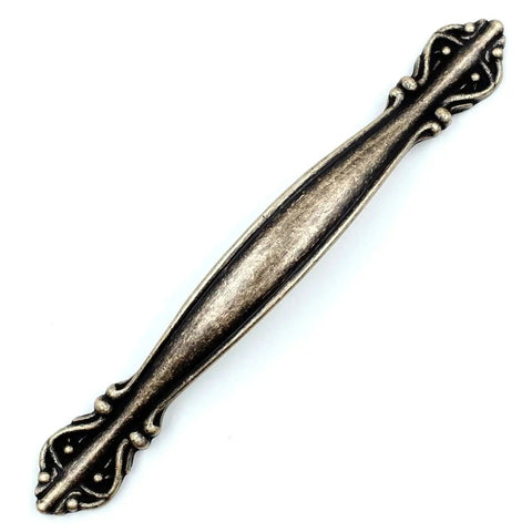 Antique Bronze Cabinet Handle Pull Ten Pack With 96mm Hole Centers Three And Three Quarter Inch Overall Length 150mm Projection