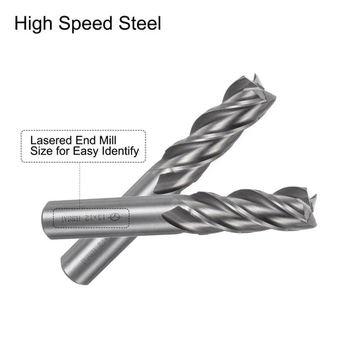 Carbide End Mills Set With 4 Flute Bits 2mm To 12mm Diameters For CNC Milling Aluminum And Steel Perfect For Pros And DIYers