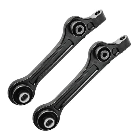 Front Control Arm Kit For RWD Chrysler 300 Dodge Challenger And Charger 2011 To 2019 4pc Set Lower Control Arms Front And Rearward Replacement For Non SRT Models, black metal arms