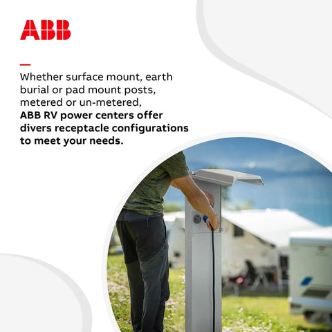 Person using Weatherproof Single-Unit RV Power Outlet 100A Unmetered NEMA 3R Surface-Mount Box in outdoor setting