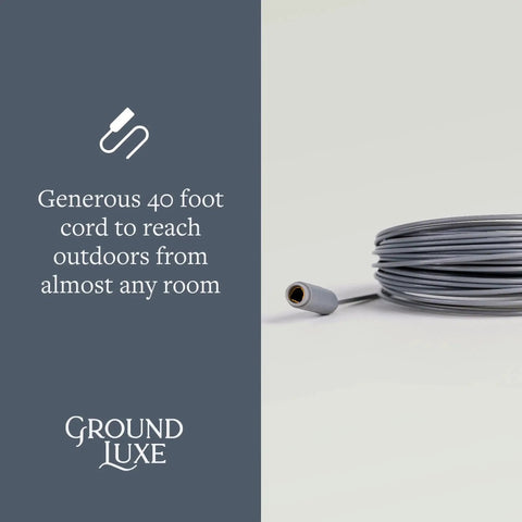 Outdoor Grounding Rod Kit with 40FT Conductive Cord Copper Earthing Stake for Grounding Sheets Mats Pillowcases No Outlet Required