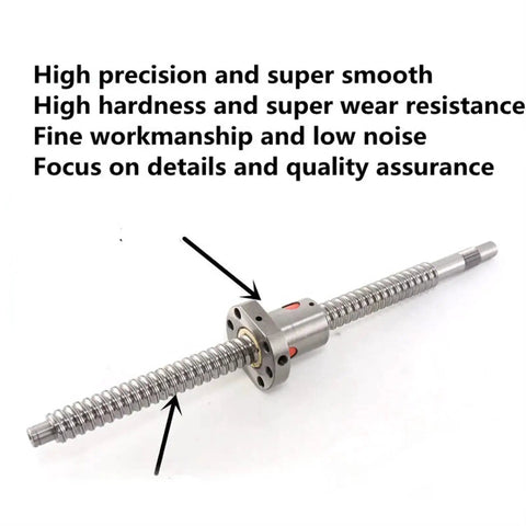 SFU1204 Ball Screw Ball Nut Kit With 12mm Rod Anti Backlash Rolled Finish for CNC and DIY Builds, 350mm length, silver