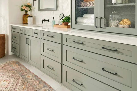 Kitchen cabinets with Malin Collection Cabinet Pull In Warm Brass, 12 Inch Center To Center Mounting, Durable Metal Hardware