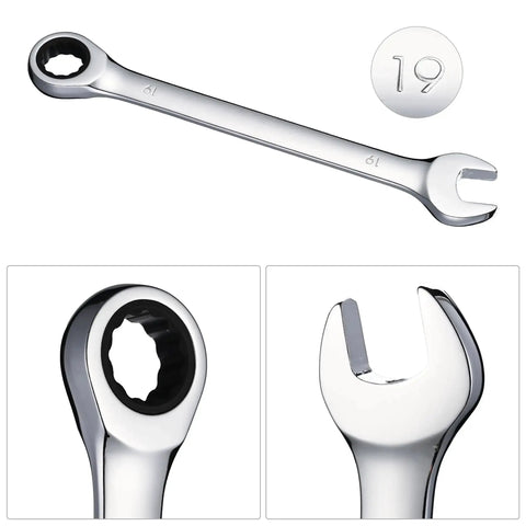 Ratcheting wrench from Pro Grade Knockout Hole Punch Set From Half Inch To Two Inch For Sheet Metal And Electrical Conduit Kit