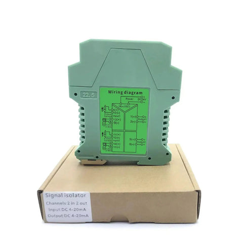 2 Channel Signal Isolator For 24V DC PLC Systems With 4 To 20mA Analog Output Dual Input Dual Output Signal Conditioner