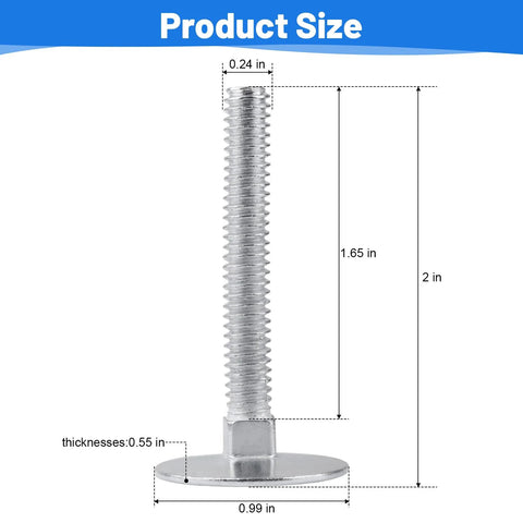 Elevator bolt, zinc-plated flat head, 1/4-20 x 2, automotive hardware