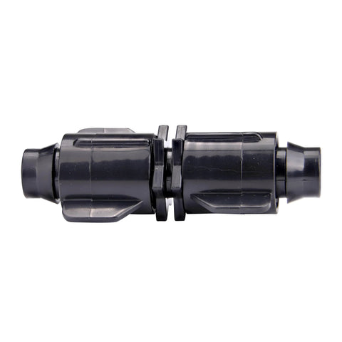 Raindrip S5600UB Smart Loc universal drip irrigation coupling for 1/2, 5/8, and 0.710-inch tubing, black plastic