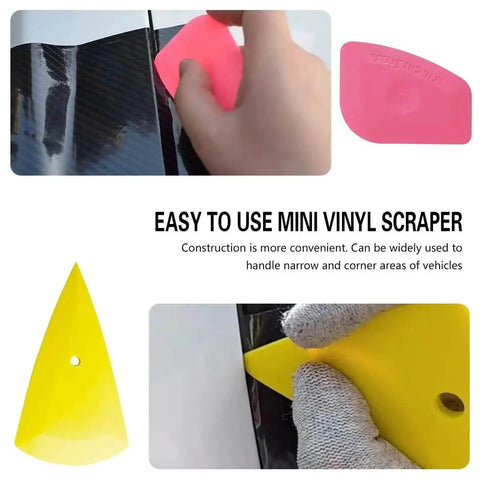All In One Car Window Tint Kit With 18 Piece Tool Set For Easy DIY Vinyl Wrap And Glass Protection Includes Squeegees Felt Squeegee Cutting Knife With Extra Blades Mandark, including mini vinyl scrapers for automotive applications.