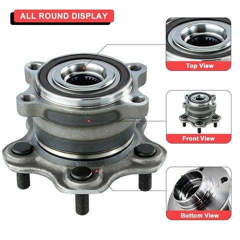 Beefy Low Runout Rear Wheel Bearing Hub Assembly With ABS For 2013 To 2020 Nissan Pathfinder, 2015 To 2023 Nissan Murano