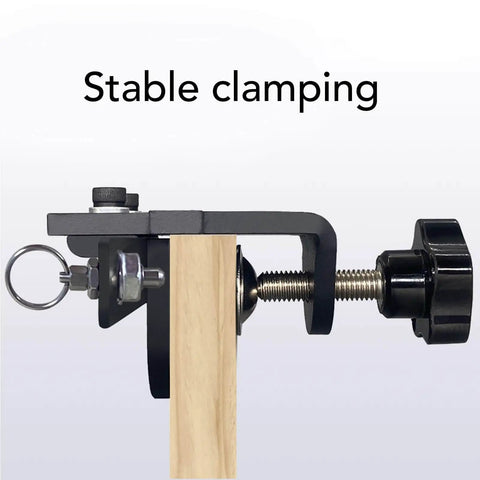 Side view of 3 In 1 Dowel Jig Drill Kit With Self Centering Dowel Jig And Pocket Hole Locator, showing stable clamping mechanism.