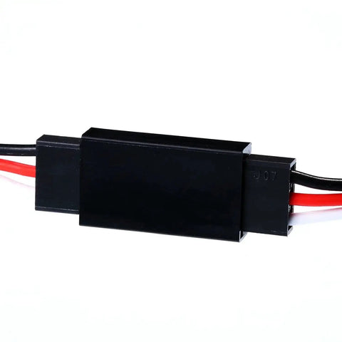 Close-up of black connector in 20 Piece 3 Pin Servo Extension Cables Female To Male RC Wiring Kit For Control Board And Remote Five Lengths