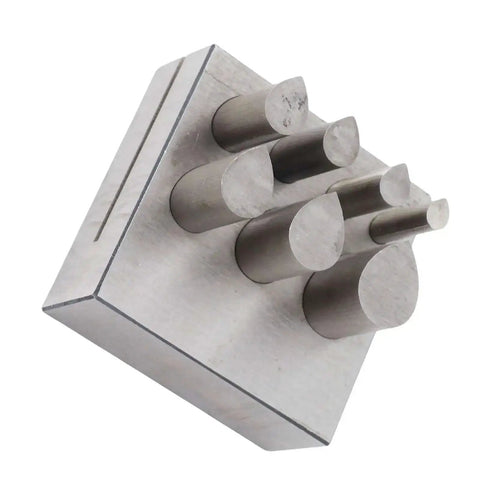 Heavy Duty Punch Die Disc Cutter Kit For Jewelry Making And Metal Crafting, flat bottom design with 7 drop shape dies