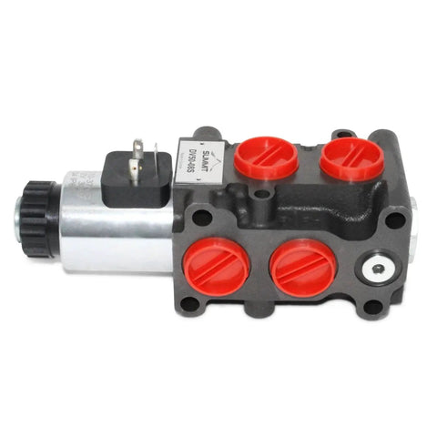 Hydraulic Solenoid Selector Diverter Valve For 13 GPM Systems, 3625 PSI Max, Six Port With Three Quarter Inch SAE Or ORB Threaded Ports