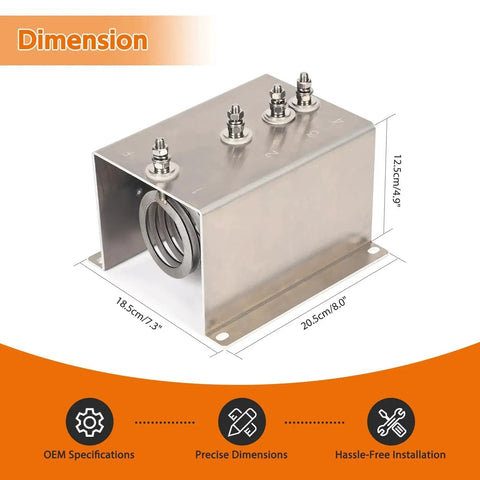 Cikroci IPC power resistor assembly in a metal enclosure with four terminal studs for EZ-GO Marathon golf cart.