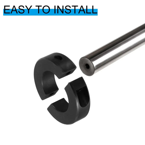 Heavy Duty 8mm Bore Double Split Shaft Collar Clamp Style Four Pack With 18mm Outer Diameter And 9mm Thick 45 Carbon Steel Locking Collars Set Screws