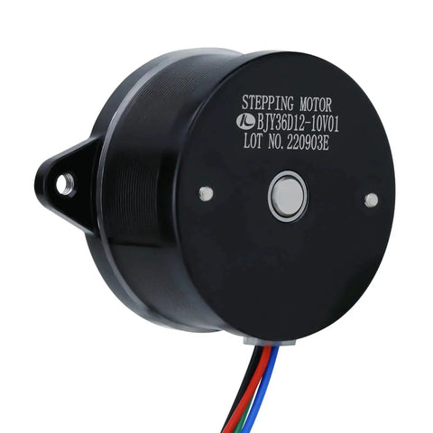Rear view of High Temperature Nema 14 36mm Pancake Stepper Motor 1A with 10 Tooth Gear for 3D printer upgrades