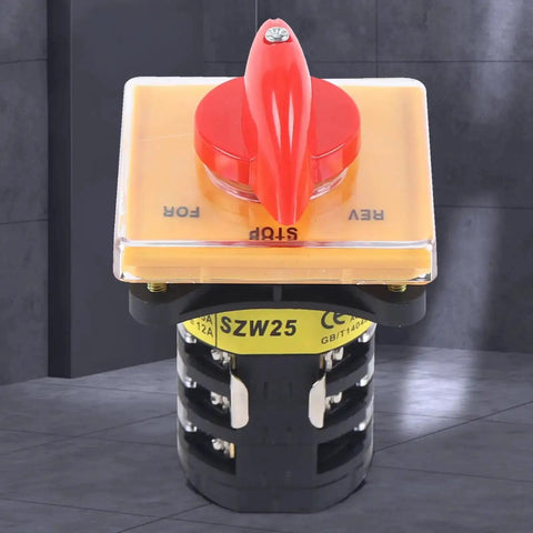 Forward Reverse 3 Phase Milling Switch Rock Solid Rotary Universal Changeover Selector for milling machines, compact and durable.