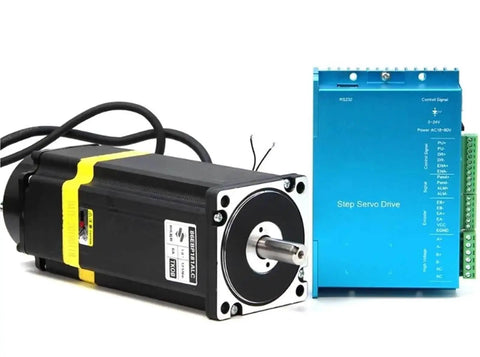 Closed Loop Stepper Servo Motor And Digital Display Drive Set With 12.5 Nm Torque, 1000 Line Encoder, Brake Included for automation.