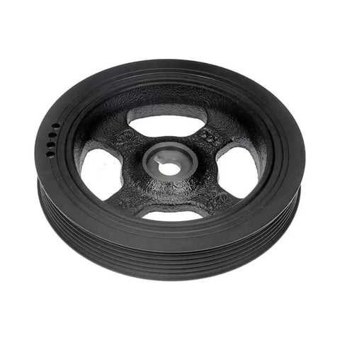 Harmonic Balancer Assembly For Kia Rio 2012 To 2020 Cast Iron Black Heavy Duty Serpentine Drive Belt Pulley Keyway Type With One Mounting Hole Replacement For 231242B000 231242B010 231242B020 231242B710