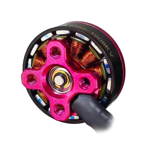 Close-up of Sunfun 2306 1900KV 6S Brushless Motor showing M3 mount design for FPV Racing Drones Quadcopters Freestyle Flight