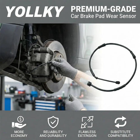 Front brake pad wear sensor for BMW Mini Cooper Countryman Paceman; sensor cable shown near brake caliper and rotor