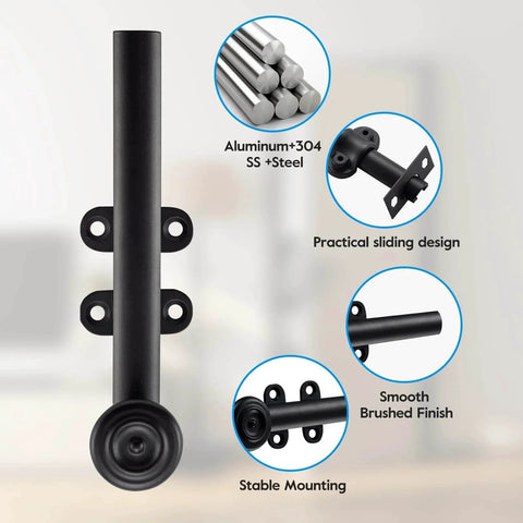 Oil Rubbed Bronze 6 Inch Dutch Door Bolt And Latch for interior doors with smooth sliding bolt and wear-resistant finish displayed in parts and assembled view