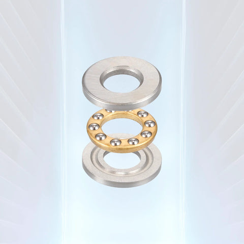 ACROPIX F9-20M thrust ball bearing, 9x20x7 mm, single row with washers, gold-tone ring with steel balls, pack of 2