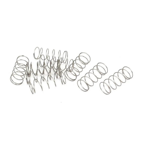 0.5mm Wire Diameter 12mm Outer Diameter 30mm Free Length 304 Stainless Steel Compression Springs Set Of 10 Silver Tone