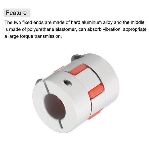 Aluminum Shaft Coupling 14mm To 14mm Bore L35 X D30 Flexible Coupler Joint For Machine And Servo Stepped Motors