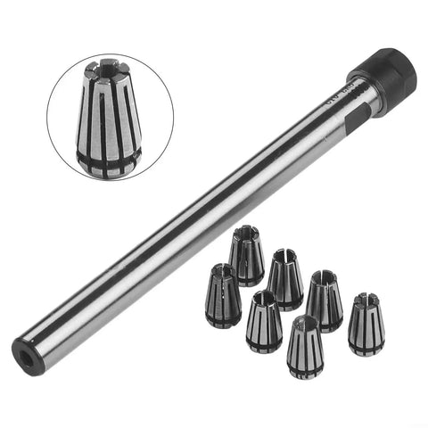 Pro Grade 100L Collet Chuck Holder With Seven ER8 Collet Set Ranging From 2 To 5 mm Straight Shank 10 mm For CNC Router And Milling Machines