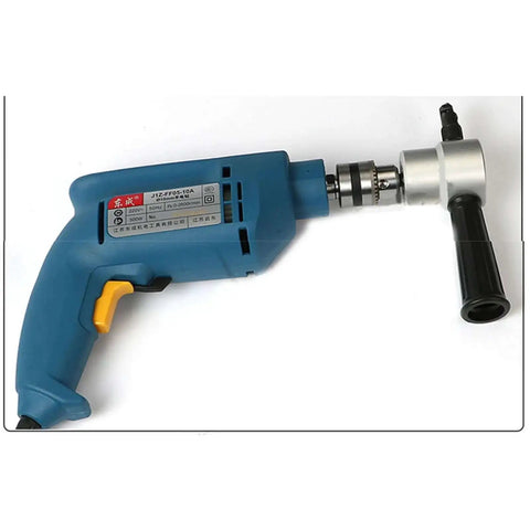 Power drill with 360 Degree Rotating Double Head Thin Sheet Metal Cutter Nibbler Drill Attachment For Straight And Curved Cuts Pro Grade