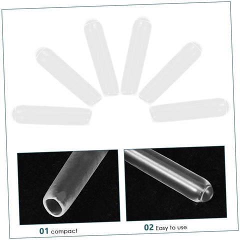 Clear Plastic Screw Covers End Caps Set For Thread Protection And Cable Shielding, close-up view showing design and flexibility.