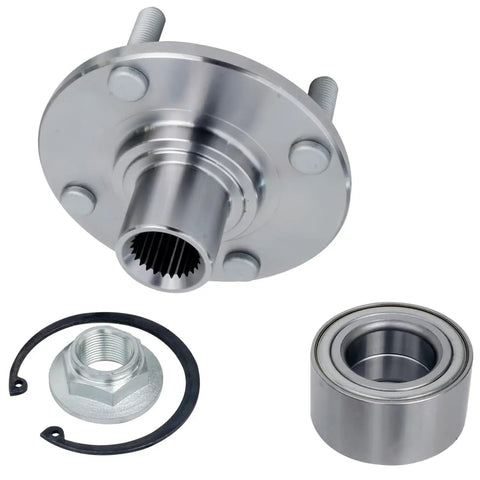 Pair Front Wheel Bearing Hubs Assembly For Ford Focus 2000-2011 4 Lug Bolts ABS Encoder Front Left And Right Kit