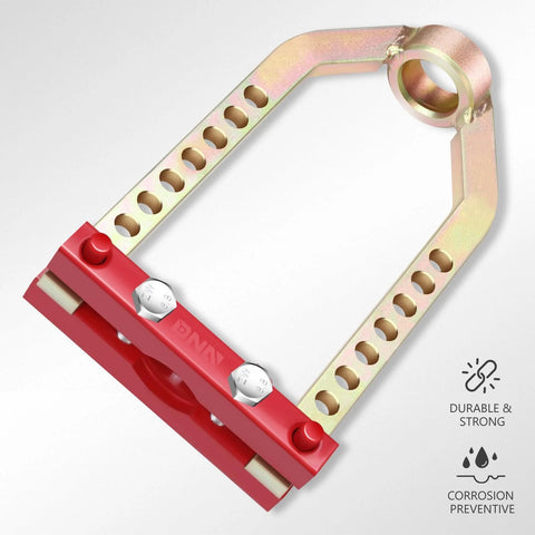 Universal CV Joint Puller Removal Tool with 9 fully adjustable holes, zinc-plated steel for vehicle repair and joint extraction.