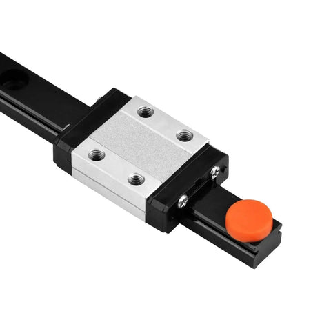 250mm Linear Sliding Rail Guide with Carriage Block for 3D Printer and CNC Machines, Rock Solid Smooth Stainless Steel Bearings, Durable Black Finish