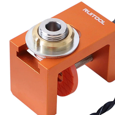 Close-up of Pro Grade Pocket Hole Jig Kit With Integrated Scale For Precise Hole Placement, aluminum alloy, 6mm hole punch