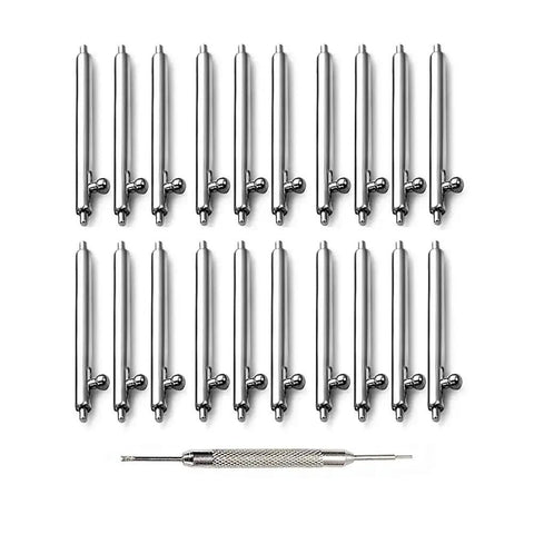 Quick Release Watch Spring Bar Pins 20 Piece Set 12Mm 14Mm 16Mm 18Mm 20Mm 22Mm 24Mm Stainless Steel With Watch Strap Repair Tool