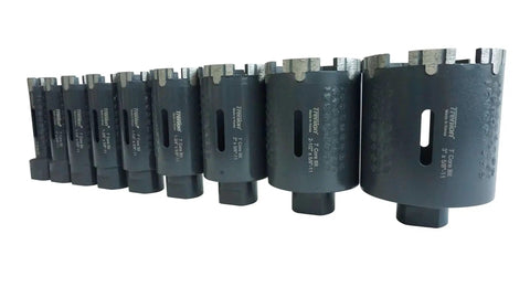 Diamond T Shape Core Drill Bit For Hard Stone Concrete Marble Granite And Brick Dry Or Wet Drilling High Speed With Silver Brazed Segments