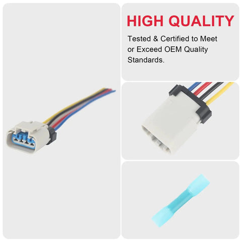 Chevy Ford Compatible Fuel Pump Connector Wiring Harness Pigtail Plug For Chevy Chrysler Dodge Ram 1500 GMC Pontiac Replacement Carter 888159 ACDelco PT1402 FPX 03 FA10002 888159 15306349